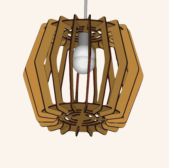 Luminária CNC decorativa