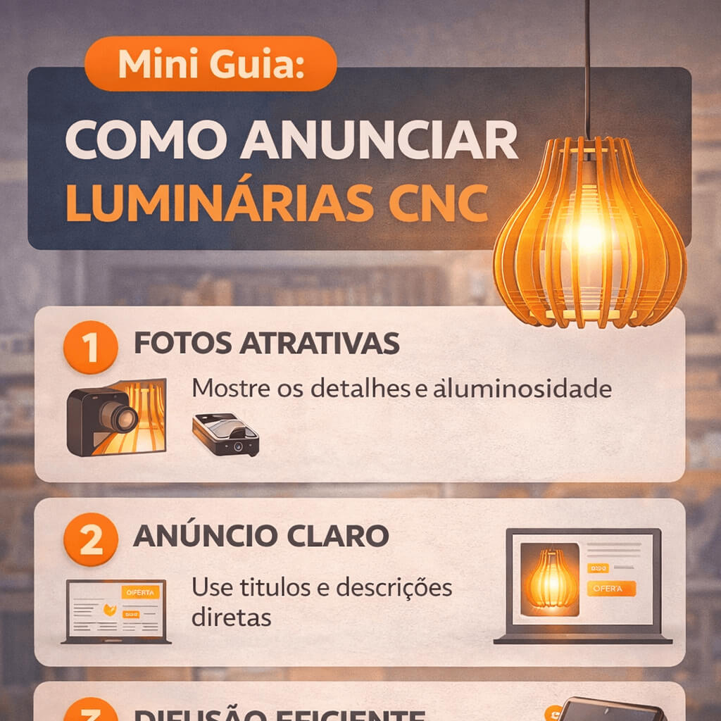 Mini Guia de Anúncios para Luminárias CNC